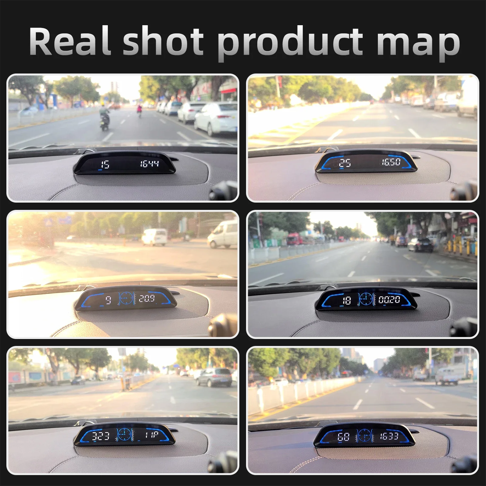 Picture 3: ﻿ Car OBD/GPS B3 G3 Head Up Display Speed Water Temperature Gauge For HUD Display With Alarm Function Voltage RPM On-board Meter