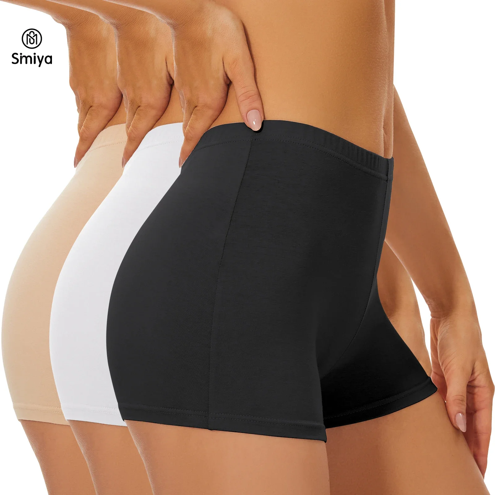 Boyshorts femininos roupa interior de algodão respirável confortável chub esfregar shorts sem mostrar boxer briefs elástico calcinha de segurança sob a saia