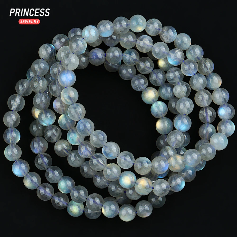 

A++ Natural Madagascar Labradorite 6mm 7mm Bracelet Loose Beads for Jewelry Making Or Gift Wholesale Stone Beads DIY Accessories