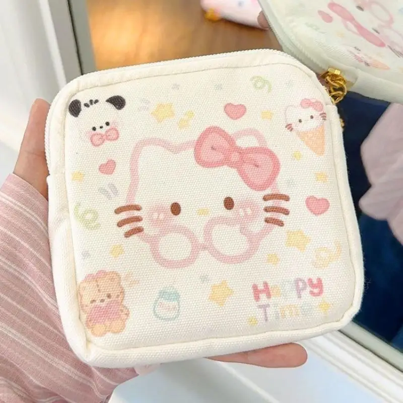 MINISO Sanrio Hello Kitty anime tovagliolo sanitario sacchetto di immagazzinaggio del tovagliolo mestruale nuovo portatile mini cute student tampone storage bag