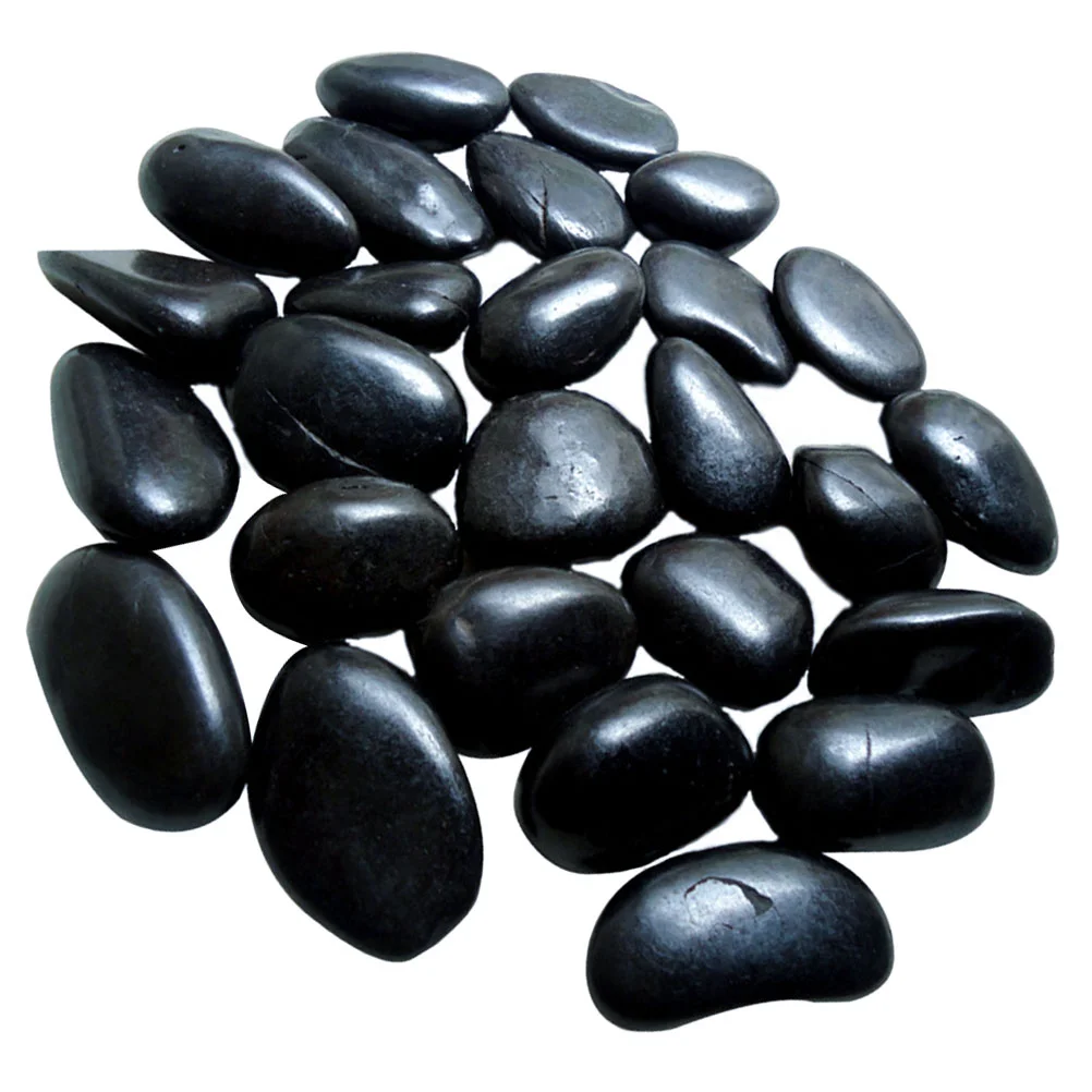 Boutique Plant Multi-function Flowerpot Pebbles Cobblestone Fish Tank Decorations Black