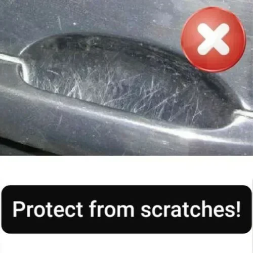 4x Car Door Sticker Carbon Fiber Scratches Resistant Cover Auto  Scratch Handle Protection Film Exterior Styling Accessories U - Image 6