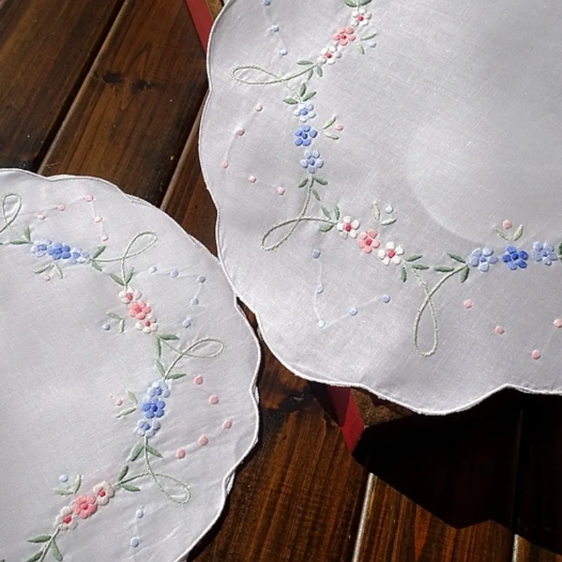 البريطانية الطازجة الأميرة نمط الرجعية القطن الخالص اليد المطرزة تحديد الموقع مسند الذراع منشفة 29X40 سنتيمتر 32x48 سنتيمتر منديل