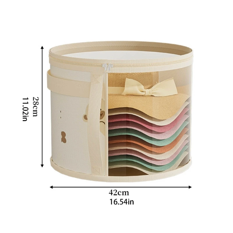 Large Capacity Clear Hat Case Foldable Storage Organizers for Baseball Caps Wide Brims Hats Travel Home Closet Storage