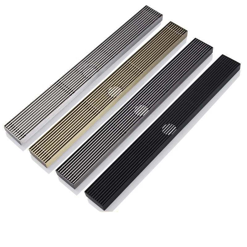 Modern Wholesale 304 Stainless Steel Linear Shower Drain Bathroom Hair Loss Inviable Type 68x400 Channel Floor Shower Drain