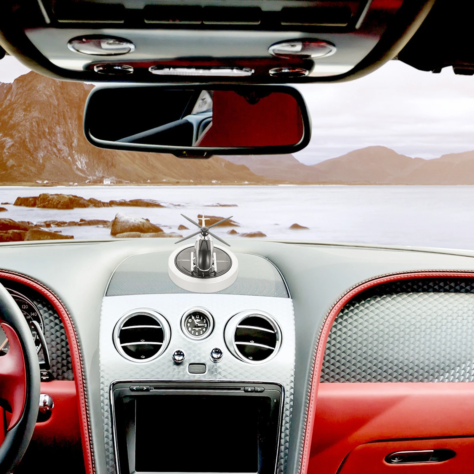 

Solar Aircraft naments Car Air Freshener Aromatherapy Diffuser Solar Powered Rotating Fragrance Decor Accessories Car