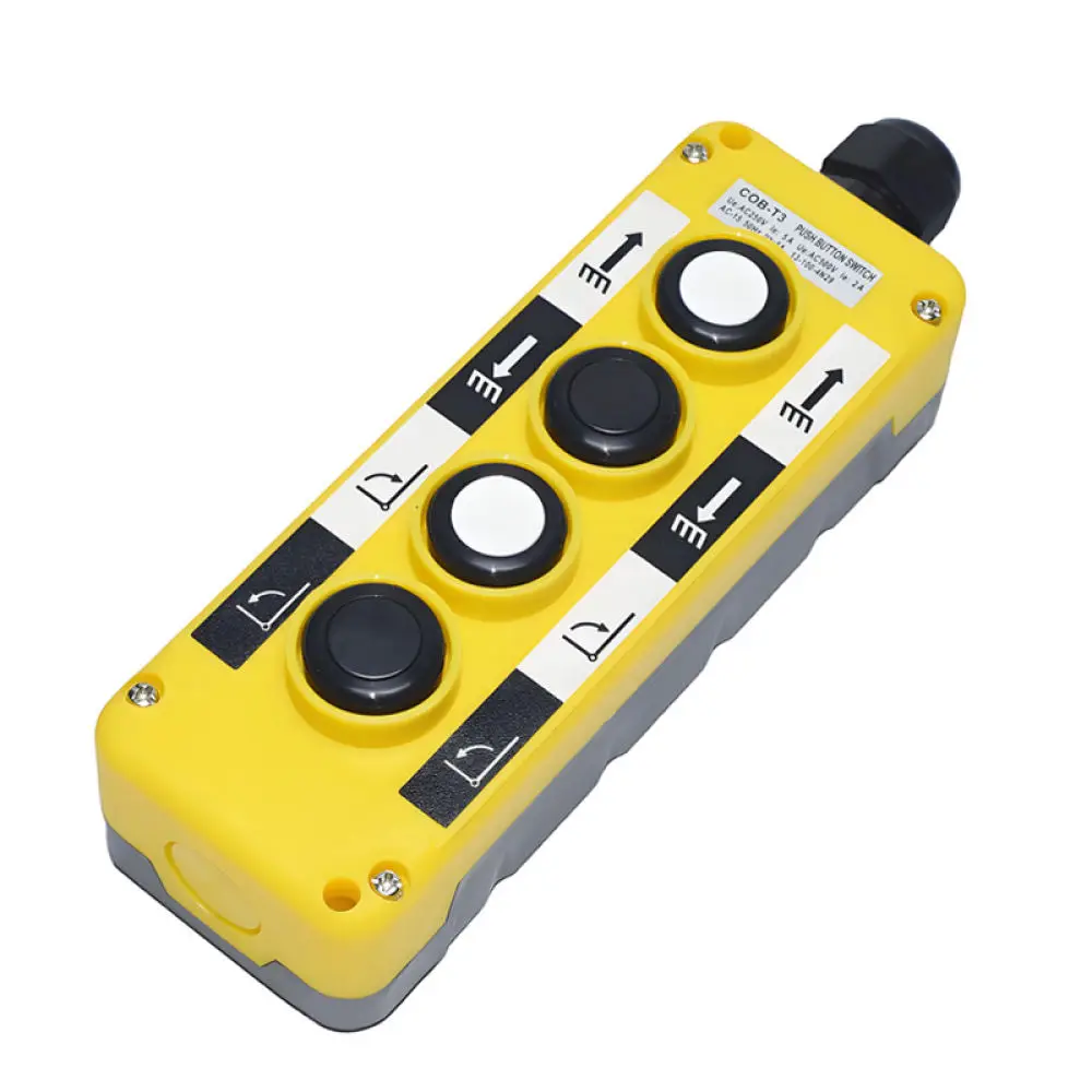 COB T1 T2 T3 Pendant Control Station Waterproof Hoist Crane Push Button Switch For Hydraulic Tail Lift Truck Lift Gate Electric