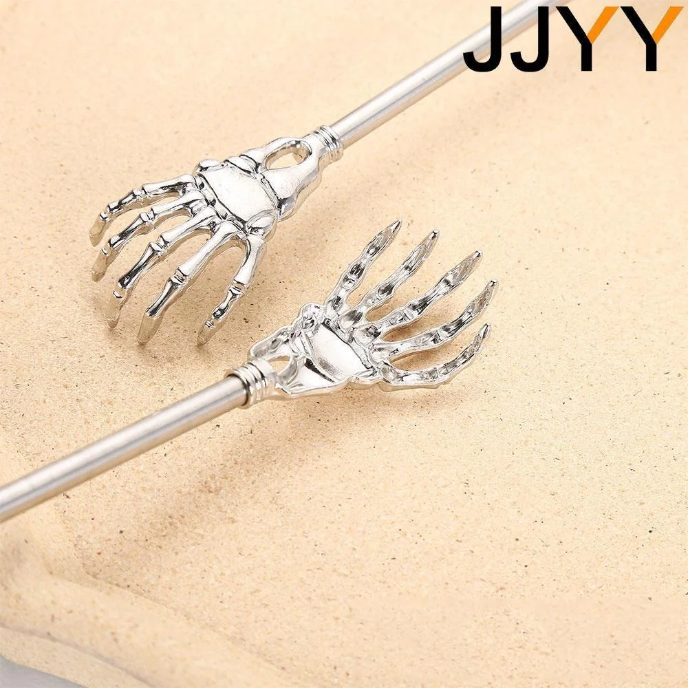 Massageador traseiro retrátil, raspador traseiro de aço inoxidável, bastão de cócoras, ferramenta de massagem portátil para relaxamento