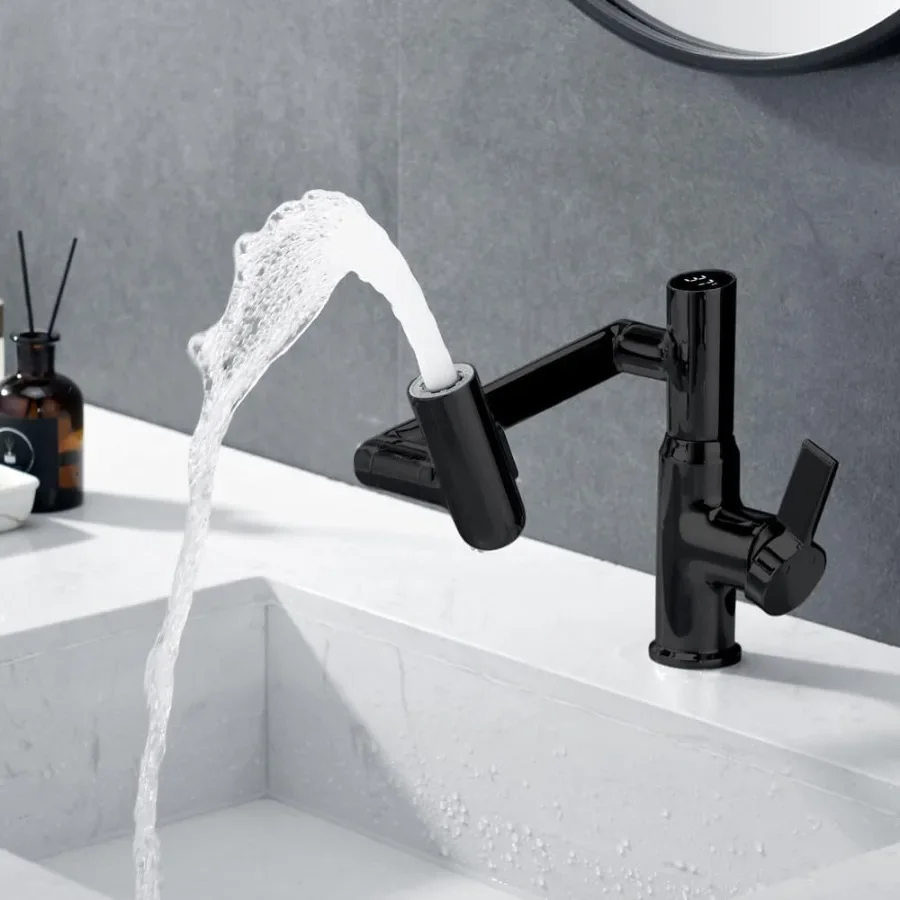 Smart Temperature Bathroom FaucetSingle Handle Bathroom Faucet Bathroom Sink Faucet Kitchen Faucet taps Matte Black