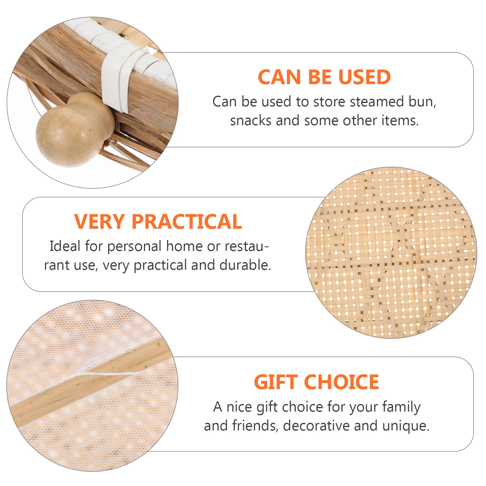 

1Pcs Bamboo Woven Anti-Mosquito Dustpan Round Drying Basket 42cm Diameter Household Storage Bamboo Dustpan Basket