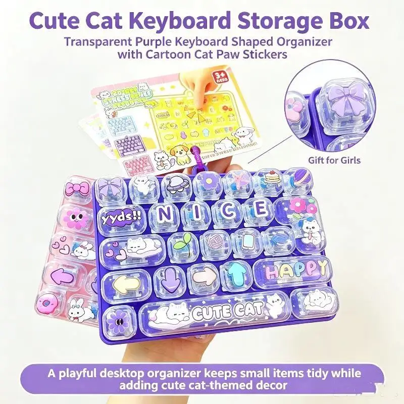 Hot Sale 26-Key Decompression Button Transparent Cute Design Mini Keyboard Pendant Simulation Keyboard Keyboard Keychain