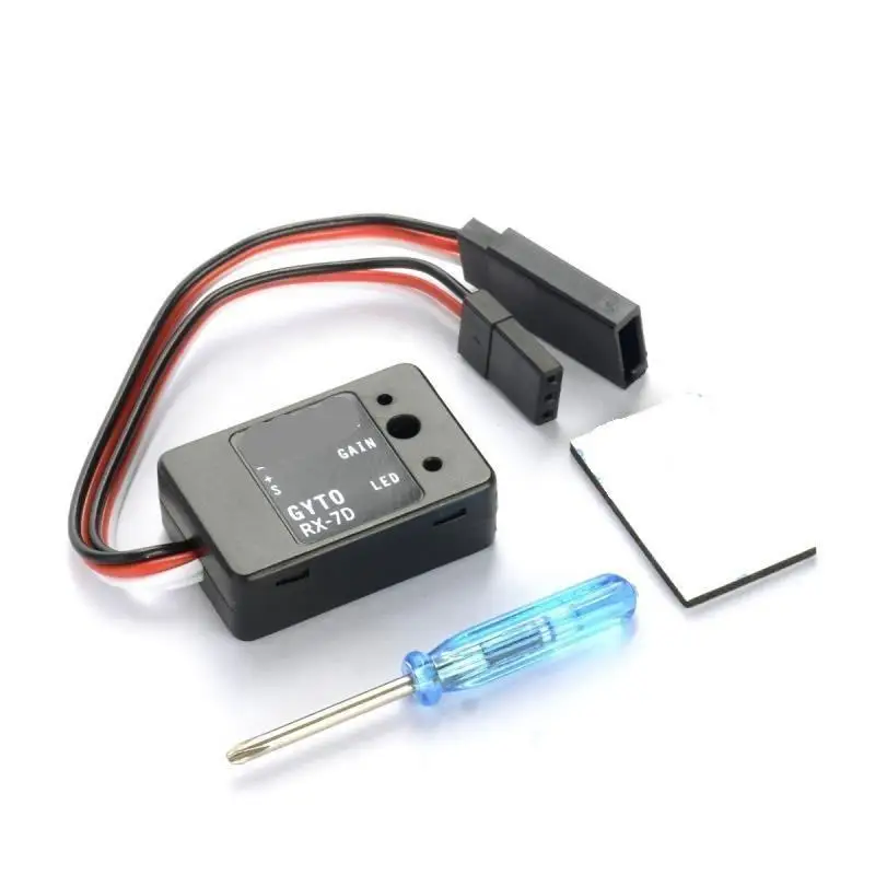 RC Car Gyro Module RX7D Mini Drift Car Gyro Sensitivity Adjustable Stabilizer For RC Drift Car Boat Micro Buggy OP Parts