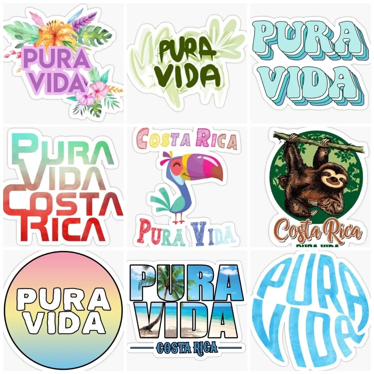 

Pura Vida Scenery Creative Sticker Motorcycle Vinyl Bicycle Accessories Camper Window Laptop Car Truck Glass Decal Customizable