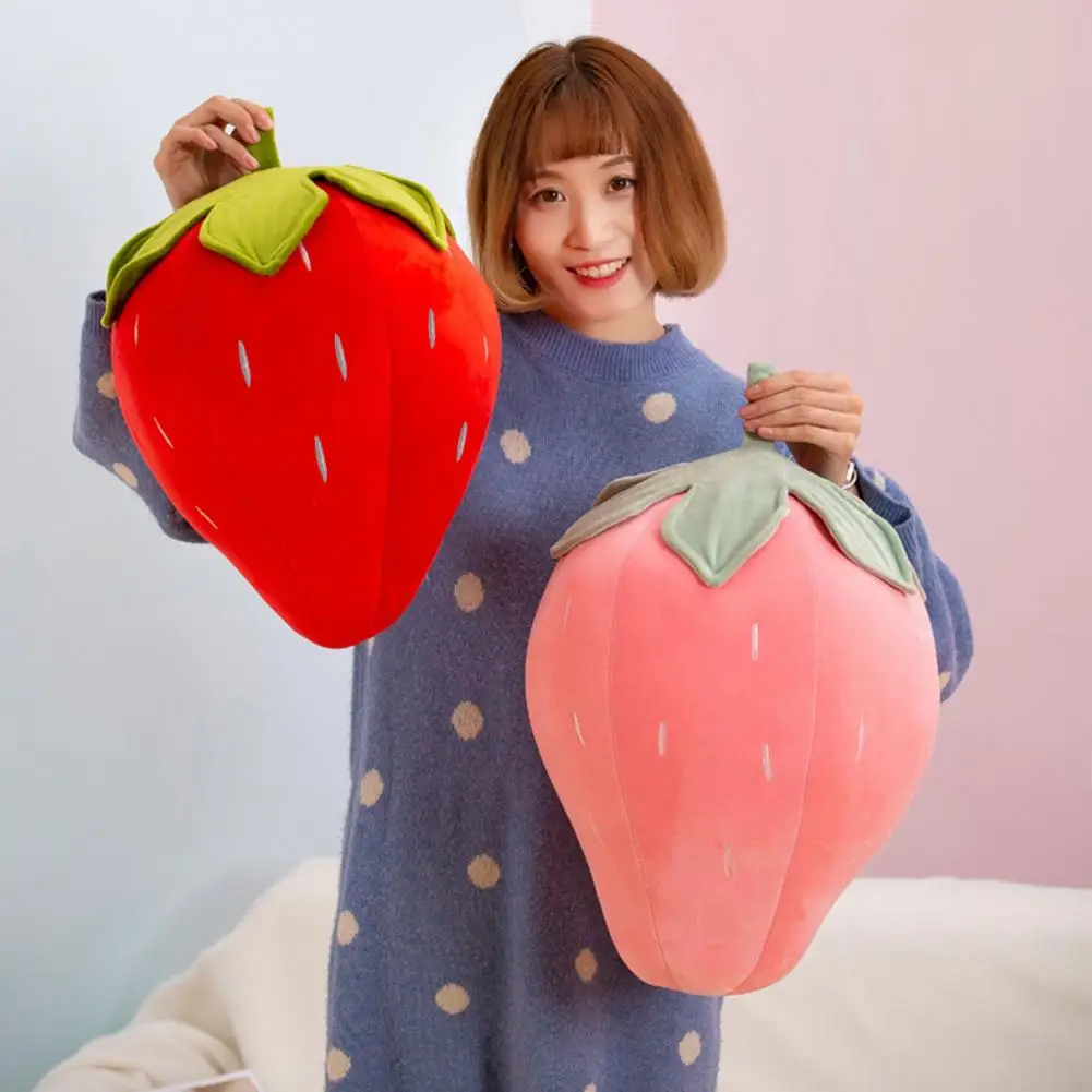 25cm/40cm Strawberry Pillow Soft Plush Cartoon Fruit Stuffed Toy Lovely Strawberry Pillow Doll Sofa Cushion Pillow Girl Gift