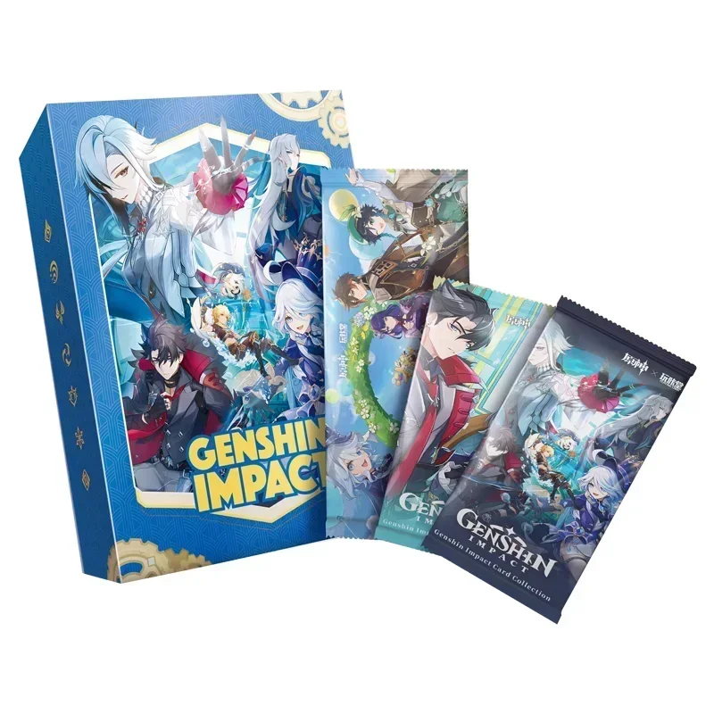 KAYUAN 1st Genshin Impact Cards Anime Collection Cards Ganyu Xiao Mistery Box Board Games Toys Birthday Gifts for Boys and Girls