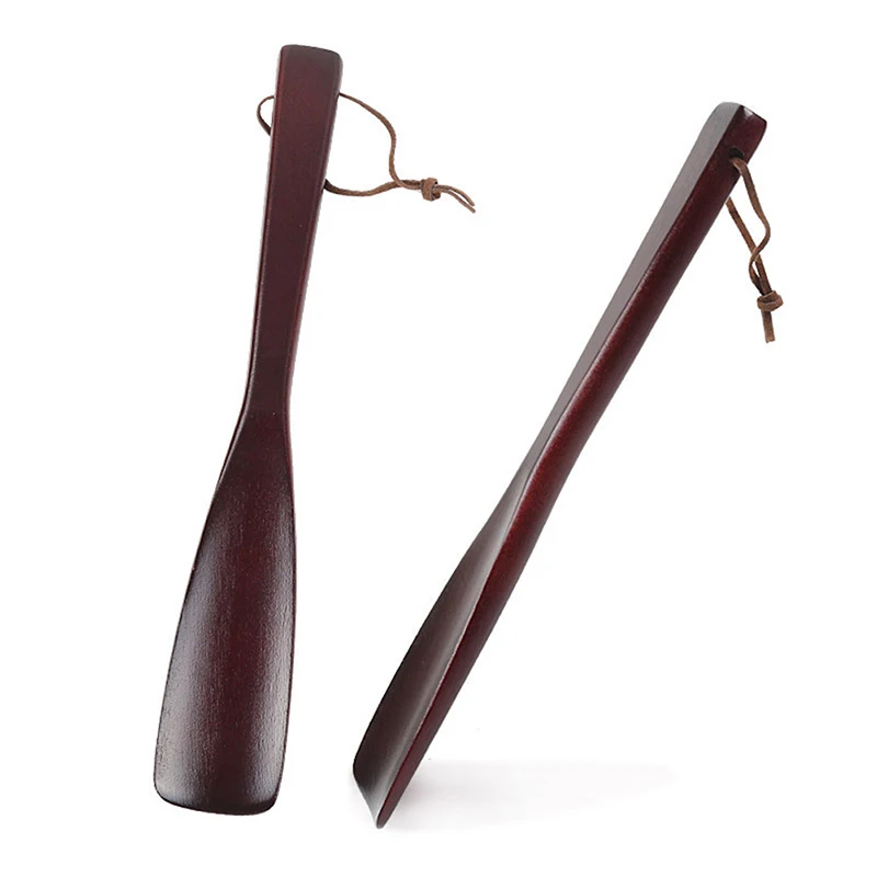 1Pc Professional Wooden Shoe Horn Flexible Long Handle Shoehorn Useful Shoe Lifter‘