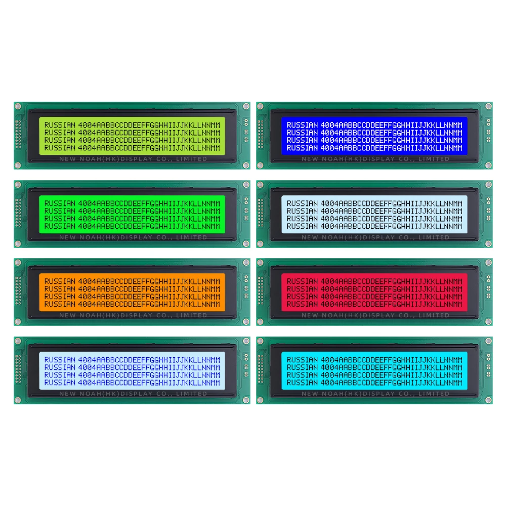 รัสเซียฟิล์มสีฟ้าตัวอักษรสีขาว 4004A3 ตัวอักษร LCD โมดูล 2X40 4004 18PIN โมดูลอินเทอร์เฟซ Controller ST7066U LED Backlight