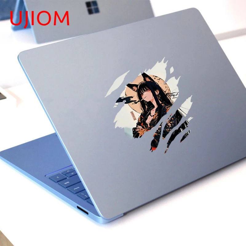 UJIOM Fox Ear Girl Tattoo Girl Wall Sticker Fashion Naughty Attractive Creative Graphics Decal Vinyl Suitable For Smooth Surface