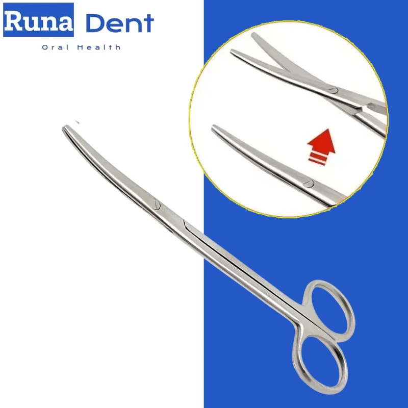 2pcs Metzenbaum TC Scissors 14CM Curved Blunt Tips Surgical Dental Delicate Tissue Tonsil Kit