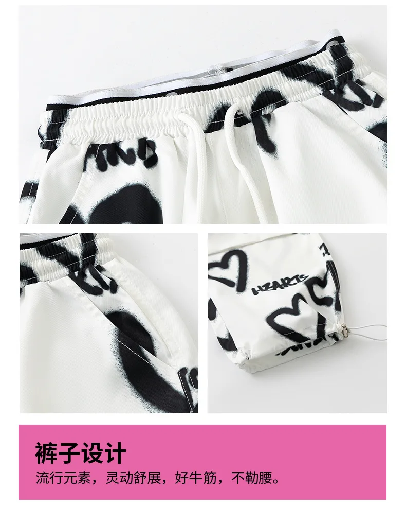 Hip Hop Kinder K-pop Crop Top Street Dance Liebe Cargo Hosen Mädchen Streetwear Jogger Kind Süße Jazz Kostüme Bühne kleidung Sets – Detail 18