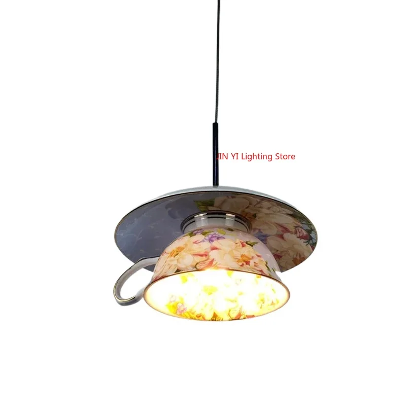 

Nordic Flower Cup Pendant Lamp Restaurant Kitchen Interior Lighting Fixture Home Decoration G4 Fixture