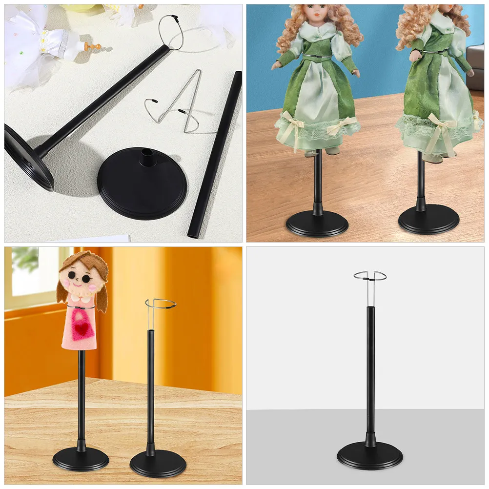 4Pcs Black Adjustable Stands Support Frame for Action Figures 18 Inch Display Holder Base DIY Assembly Display Rack