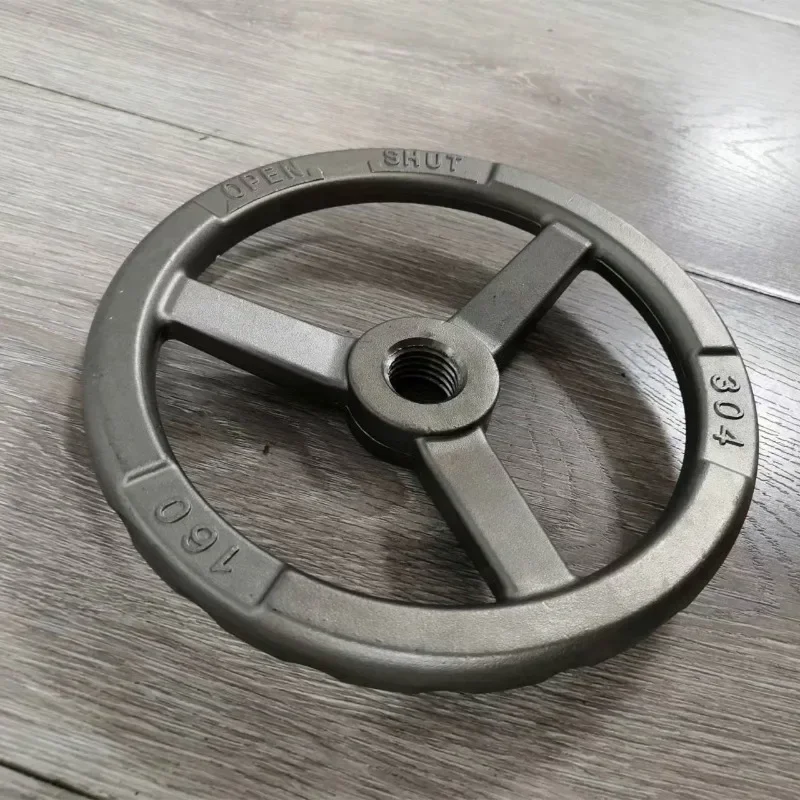 Stainless Steel Tapping Hole Hand Wheel Silica Sol Precision Integrated Casting Material Rear Concave Light Body