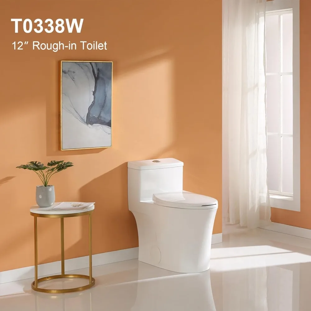 Smart Toile Compact One Piece Toilet with Comfort Chair Seat Elongated Dual Flush Smart Bidet Toilet