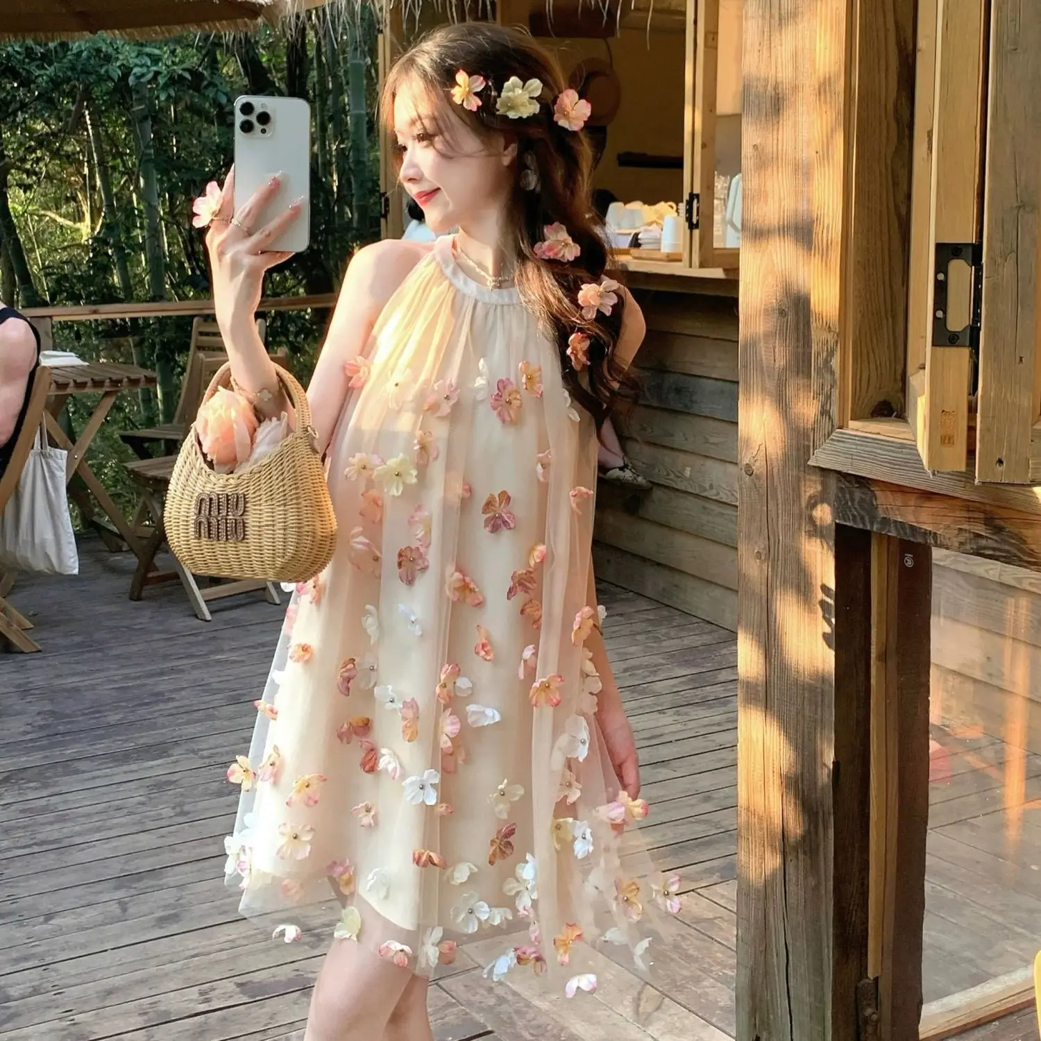 Sukienki Bez Rękawów Damskie Róże Jesień Zwierzęcy Leopard Zebra Słodki Nadruk Wzorzyste Linia H Miejskie Dojazdy Funky Unikalne Młodzieżowe Eleganckie