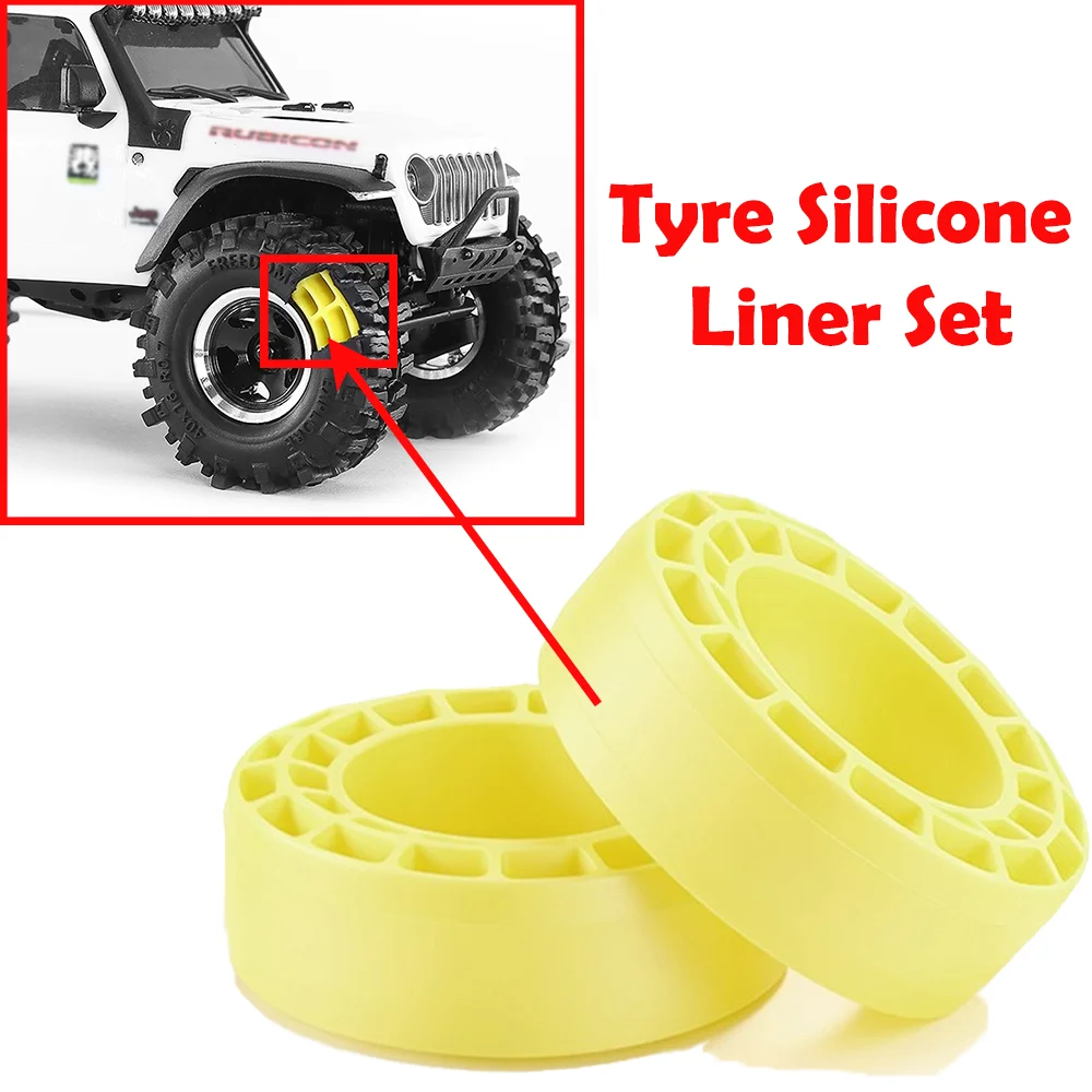 For 1/30 SCX30 Wild Horse Wrangler K10 Ascent-32 Tyre Silicone Liner Set 0.7-inch  Accessories