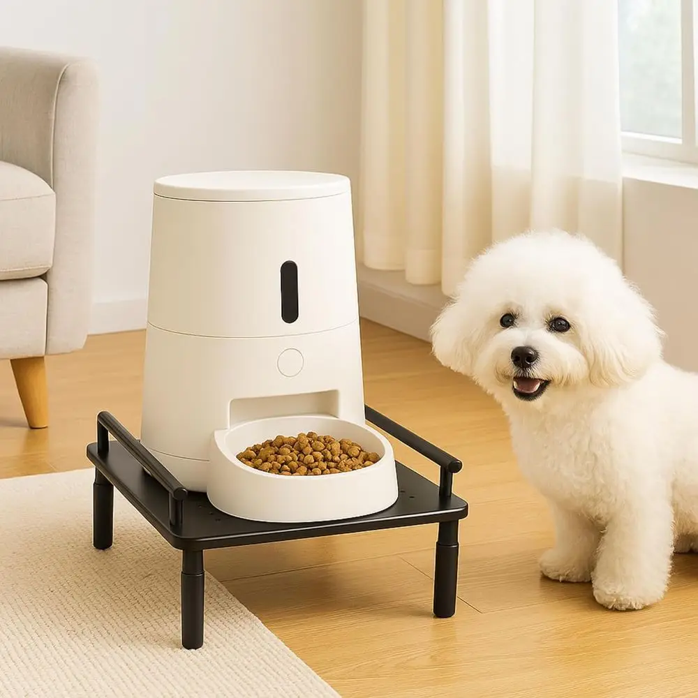 

Поднятая подставка для кормушки для кошек и собак, здоровье шеи, металлический держатель для автоматических кормушек для домашних животных, подставка для диспенсера для воды для домашних животных, регулируемая