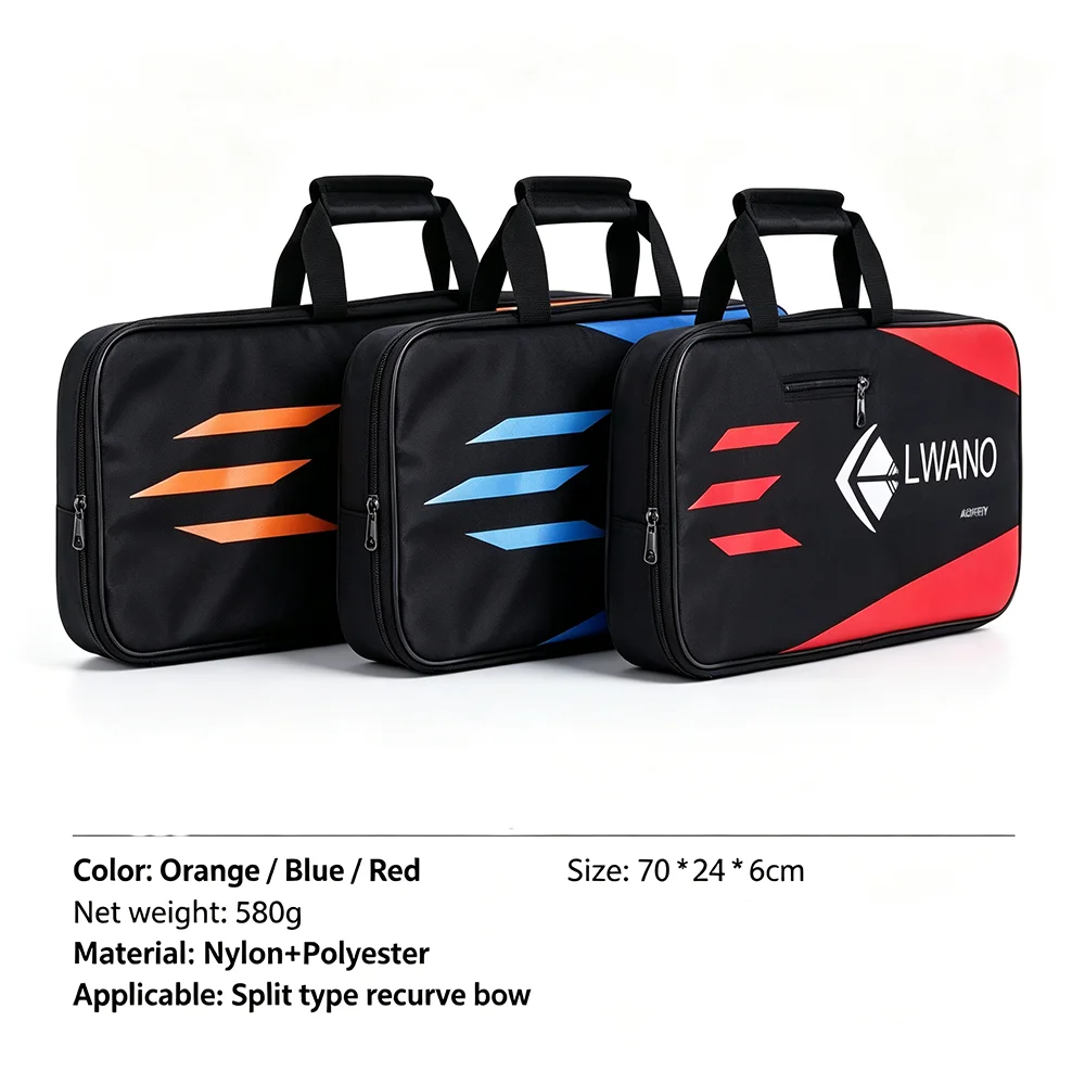 Recurve Bow Bag Portable Split Canvas Outdoor Shooting Archery Bag 70x24x6cm Durable Storage for Archery Equipment