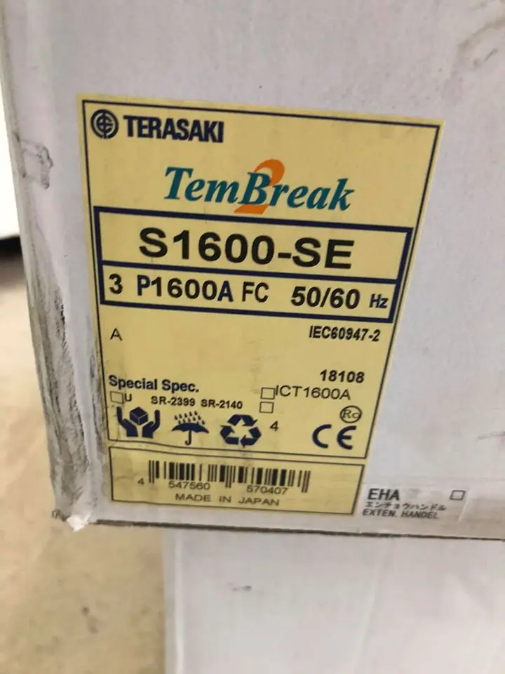 Brand new genuine TERASAKI Japan Terazaki circuit breaker S1600-NE ship special 1250-1600A