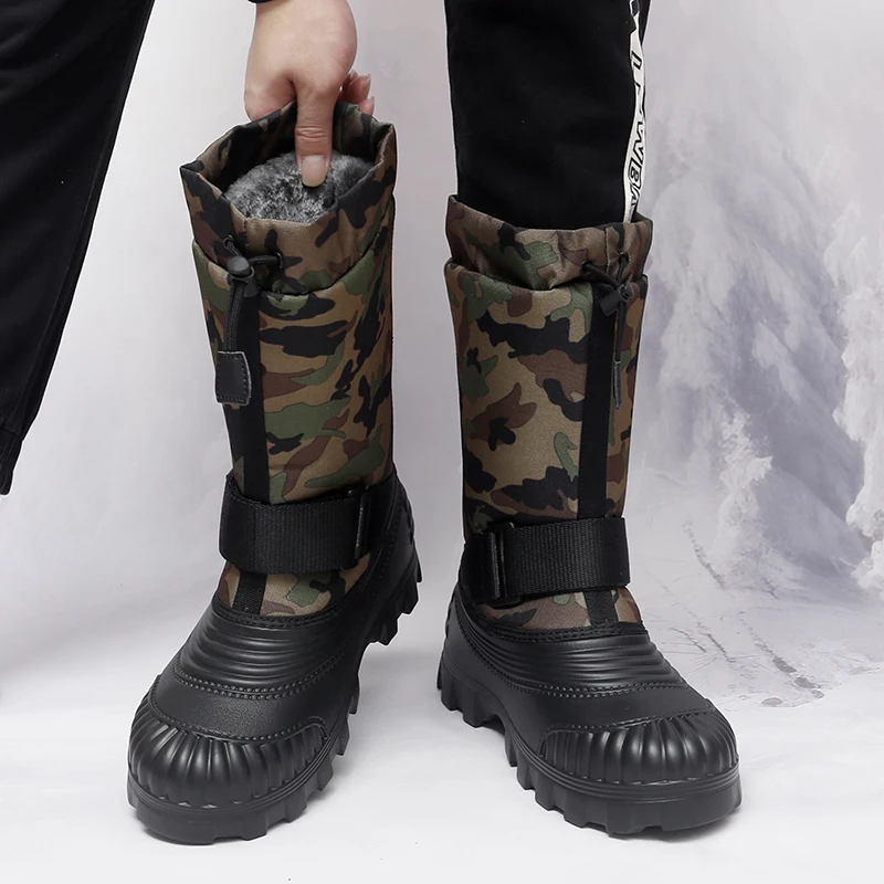 عالية الجودة الرجال أفخم حذاء الثلج عالي الرقبة دافئ مقاوم للماء الباردة برهان الرجال أحذية عالية الجودة مصمم الازياء الشتاء حذاء رجالي بوتاس Hombre #3