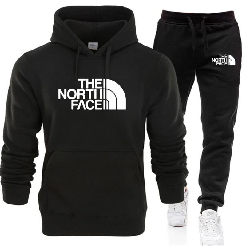 Winter Hoodie Sets Männer Mode Fleece Rot Hoodies Schwarz Marke Hosen Casual Jogger Anzug Trainingsanzug Sweatshirt Frau Pullover