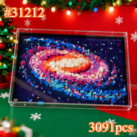 Galaxy 3D Art Painting 31212 Building Blocks Sets Compatible with Legoed Particles Suitable for Christmas Gifts 3091pcs