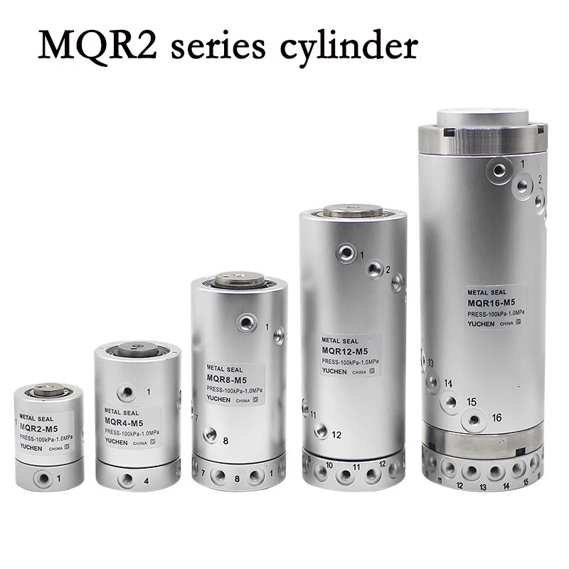 MQR2 4 8 12 16-M5 High Speed Multi-turn Slip Ring Universal Swivel Rotatory fitting Pneumatic Rotating Conector 360°