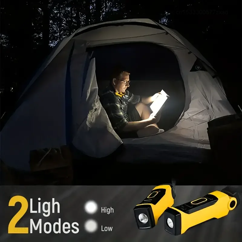 Rechargeable LED Neck Light Book Light for Reading, 2 Brightness Modes, Bendable Arms Ideal for Reading, Camping, Repairing