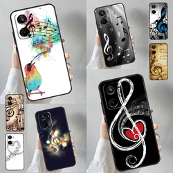 Music Note Symbol Piano Case For Realme C51 C55 C53 C35 C33 C30 C67 C21Y C25s C15 9 10 11 12 Pro Plus GT Neo 5 Cover