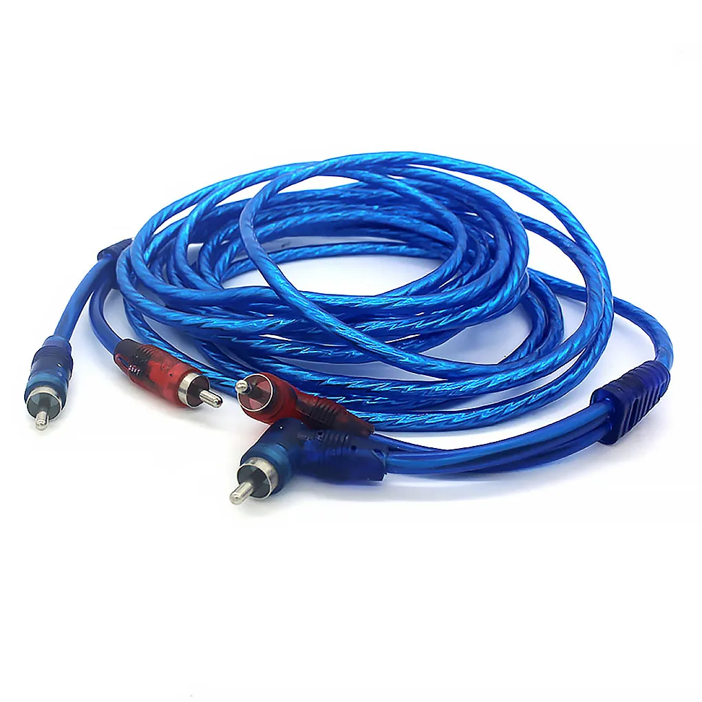 Automotive pure copper audio cable car audio system modification subwoofer amplifier 2 RCA to 2 RCA wire signal cable