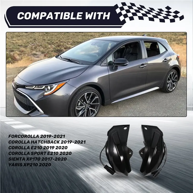 Efficientt-LED Dynamic Turn Signal Light Sequential Blinkers Car Indicator Side Mirror Lamp For Toyota Corolla Yaris Sientra