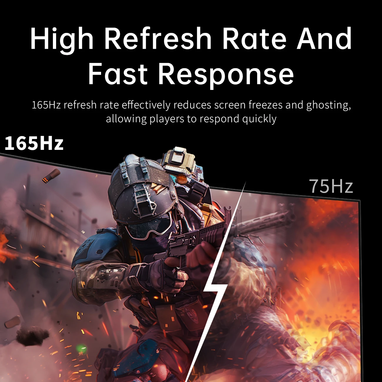 شاشة ألعاب منحنية KTC 24 بوصة 1500R 165 هرتز 1 مللي ثانية FHD 1080p VA Tilt Adaptive Sync HDR 110% sRGB DP/HDMI، VESA للإيقاف المنزلي للألعاب #2