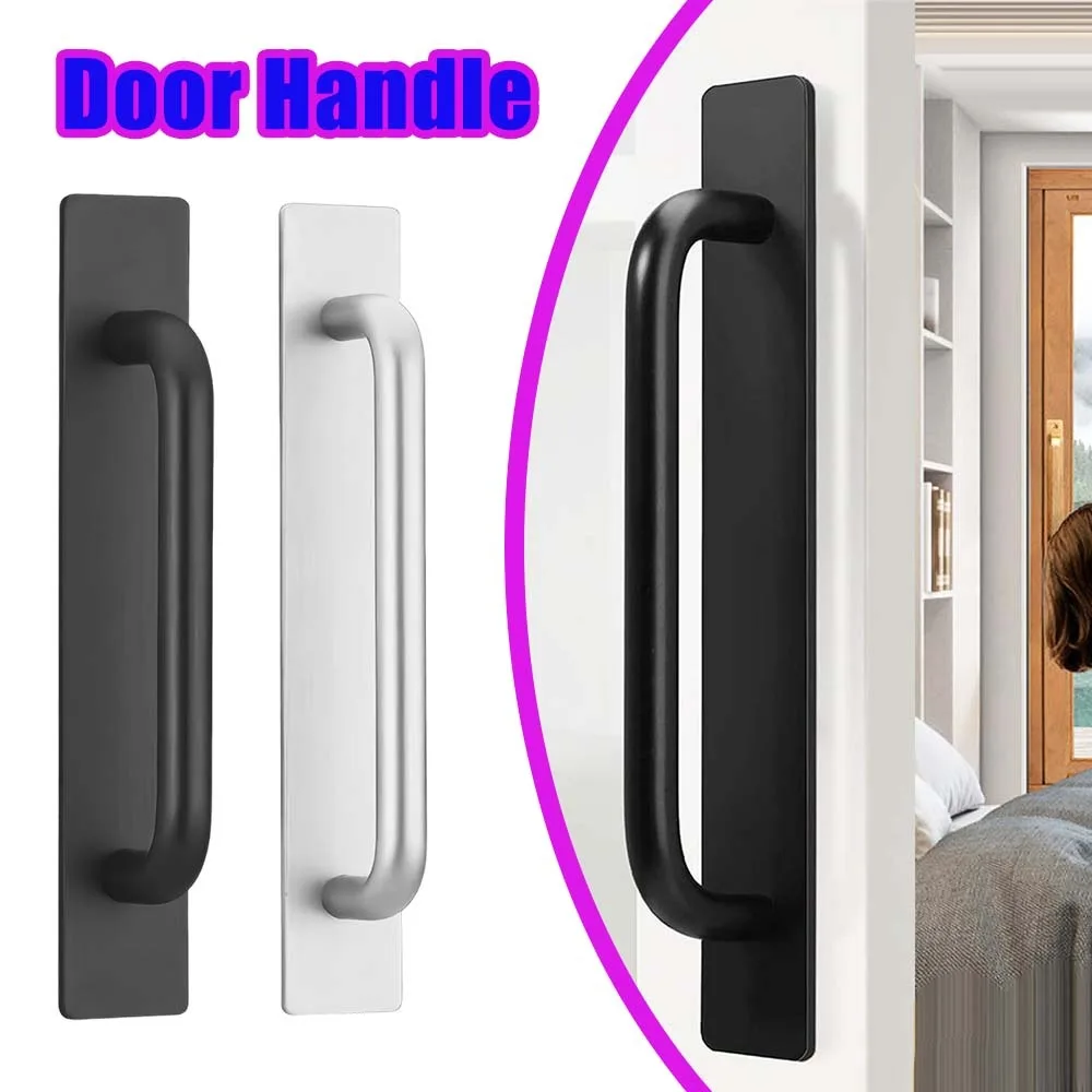 Surface Mount No Drill Aluminum Alloy Door Window Handle Pull for Wooden Sliding Patio Balcony Glass Door Replacement Hardware