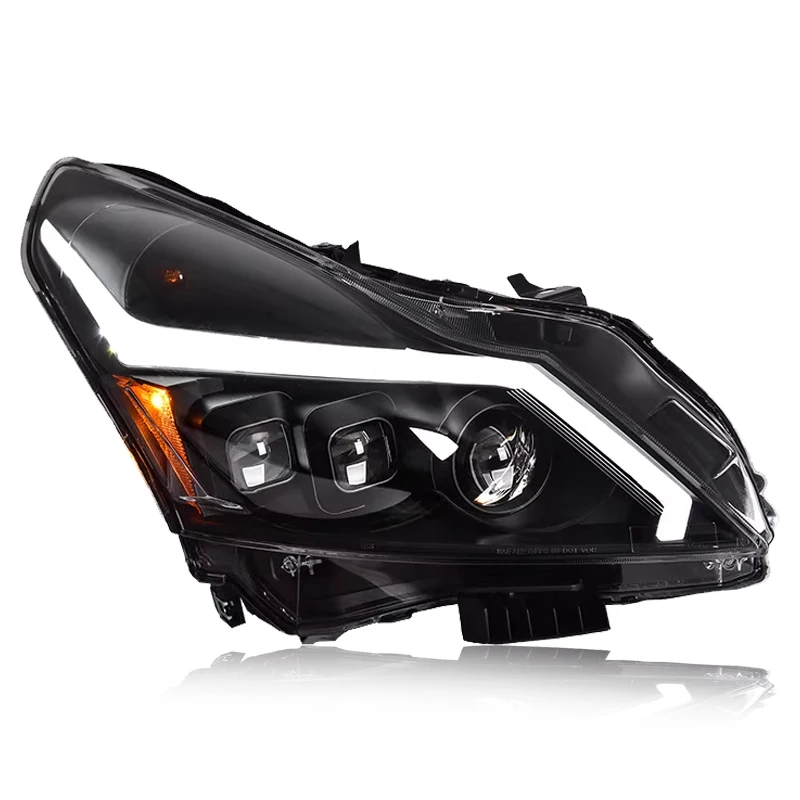 SXLL G25 G37 改良型 GTR 10-15 四ドア ヘッドライト 2個 LED DRL ステアリングシグナル ハイビーム エンジェルアイ プロジェクター