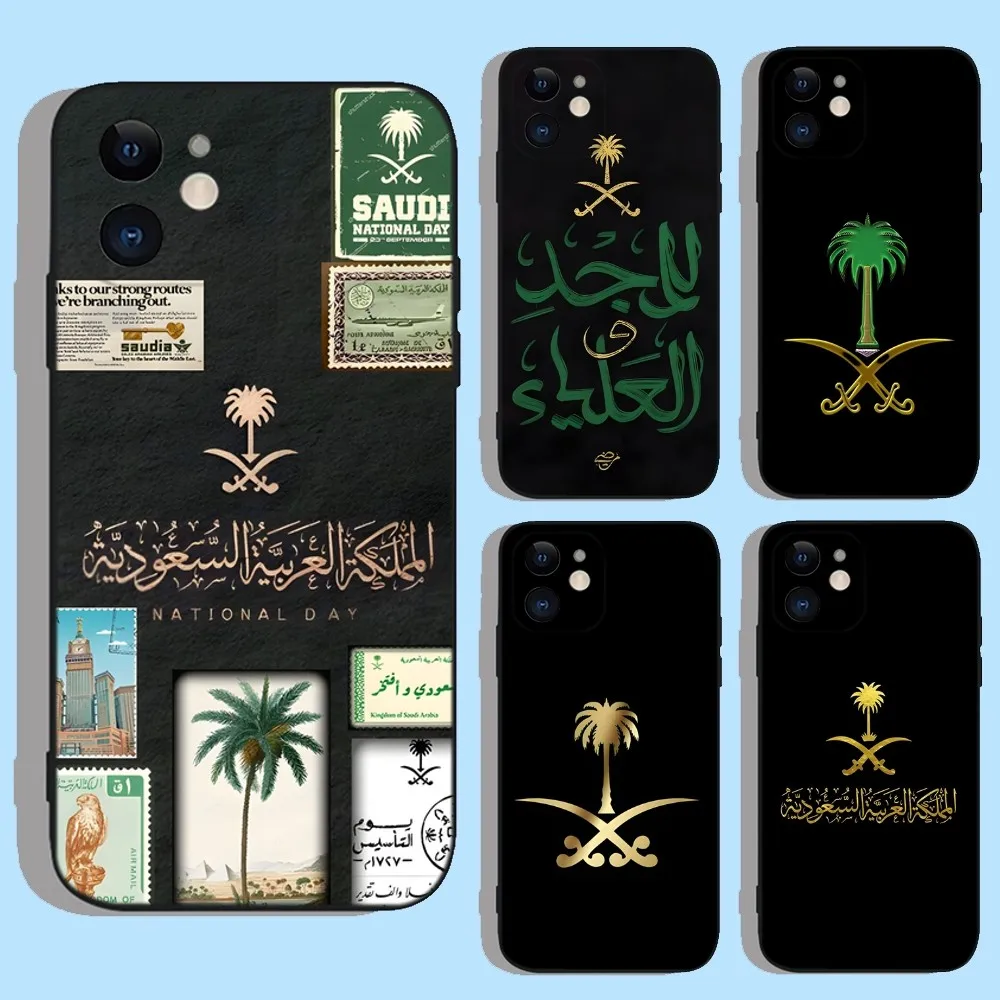 Kingdom Of Saudi Arabia Flag  Phone Case For Apple iPhone 15,14,13,12,11,XS,XR,X,8,7,Pro,Max,Plus,mini Silicone Black Cover