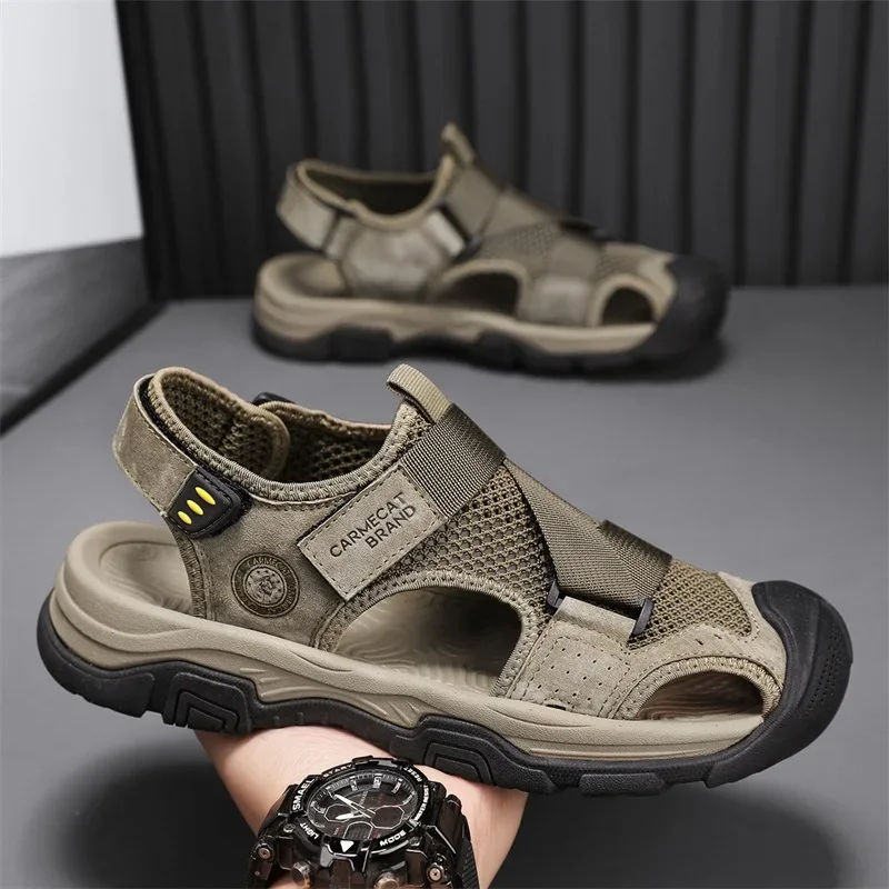 Outdoor Beach Shoes Men's Barefoot Shoes Water Wading Hiking River Tracing Mesh Breathable Elastic Fishing Casual Sports Sandals