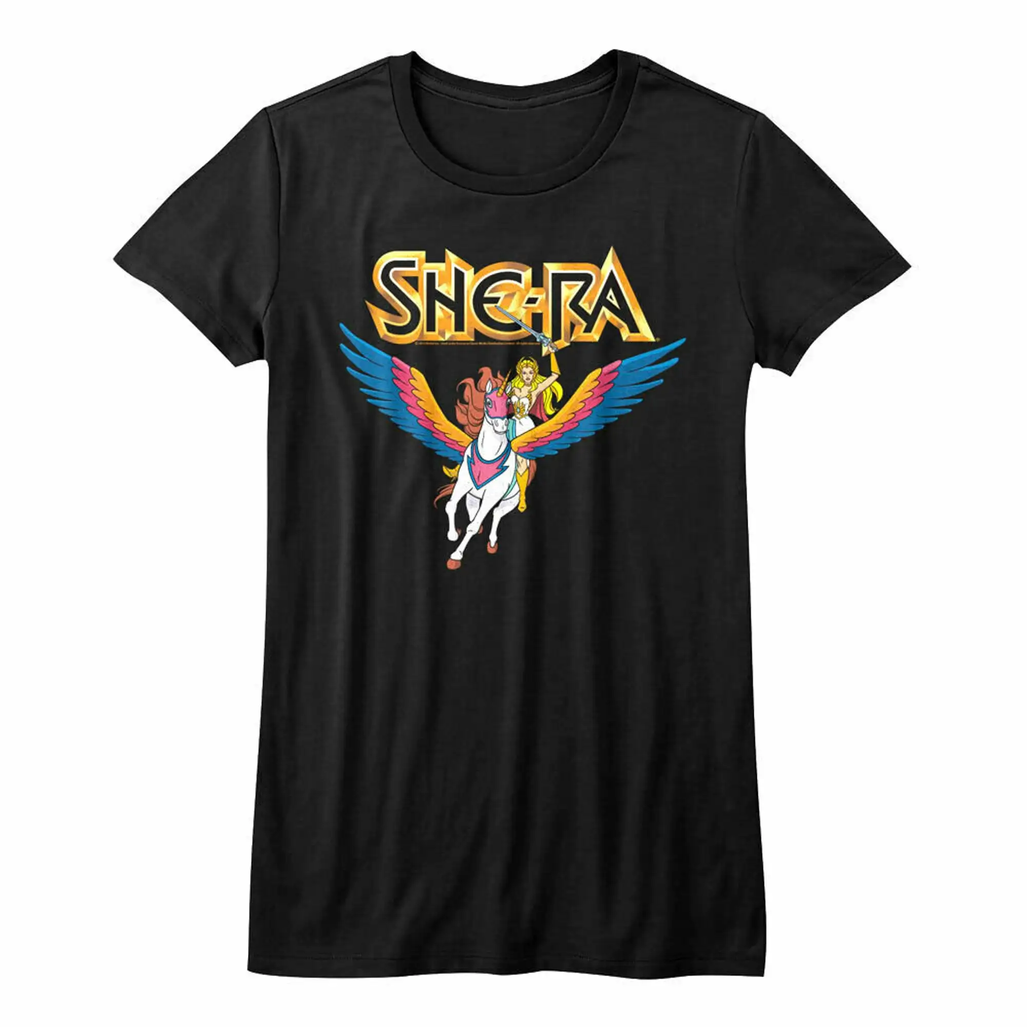 Shera And The Princess Of Power Women'S T Shirt Riding Unicorn Masters Universe Adora Cartoon Tv Merch