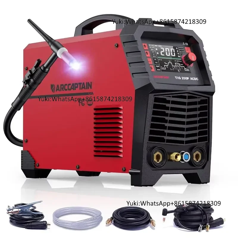 European Standard New Tig Welding Machine AC/DC 230V 200A Portable Triangular HF TIG MMA Welder IP21S Protection
