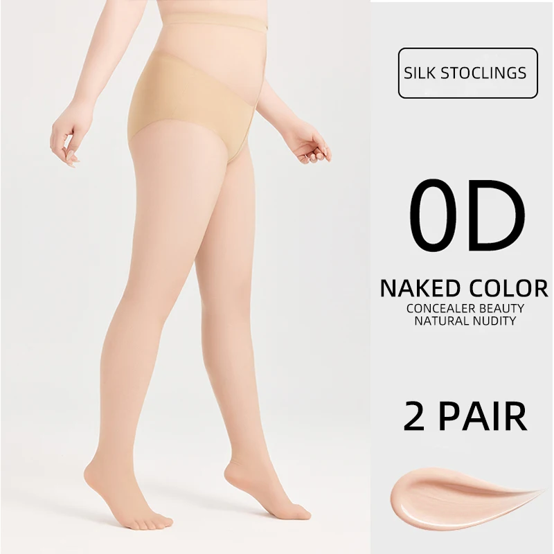 1/4 Paar Damen Sommer 0D dünne transparente Strumpfhosen Nylon Sexy elastische schlanke Strumpfhosen mit Kontrolloberteil und verstärkten Zehen langen Strümpfen