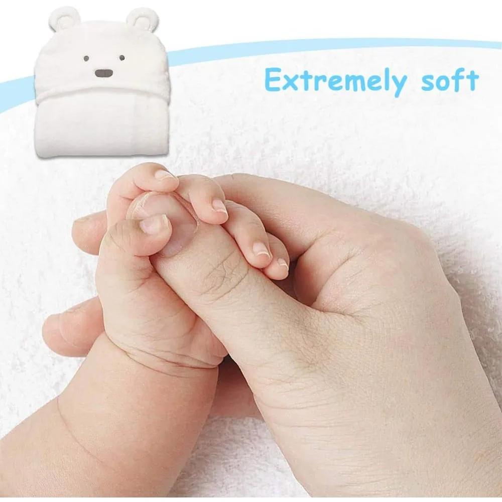 Asciugamano con cappuccio simpatico orso per bambini Asciugamano da bagno Asciugamano morbido per la scuola materna Asciugamani da spiaggia Avvolgente per bambine e ragazzi Cotone organico unisex